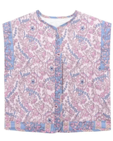 Gilet trapuntato da donna con stampa floreale 4