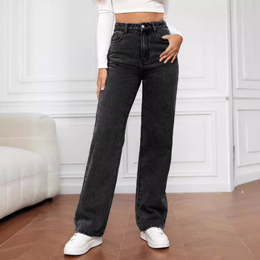 Jeans a gamba dritta a vita alta da donna 3