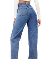 Jeans a gamba dritta a vita alta da donna 5