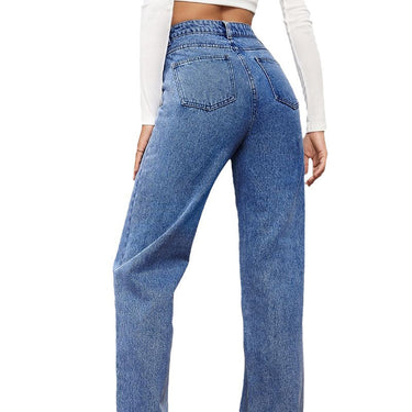 Jeans a gamba dritta a vita alta da donna 5