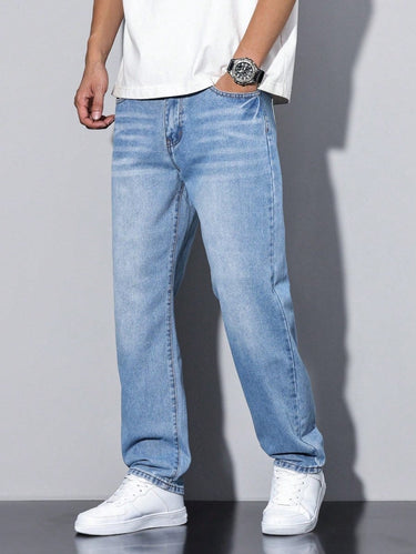 Jeans in denim vestibilità rilassata da uomo 13