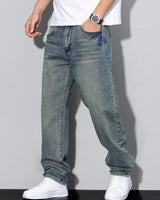 Jeans in denim vestibilità rilassata da uomo 17