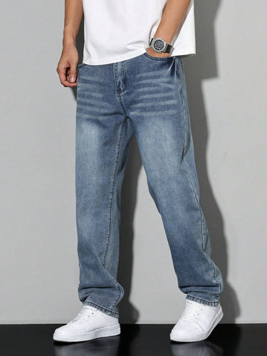 Jeans in denim vestibilità rilassata da uomo 9