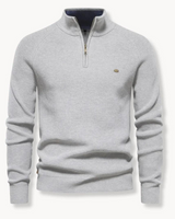 Maglione a coste con zip a un quarto da uomo 5