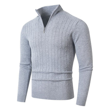 Maglione a trecce da uomo con zip a un quarto 2