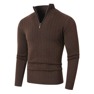 Maglione a trecce da uomo con zip a un quarto 3