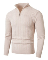 Maglione a trecce da uomo con zip a un quarto 6
