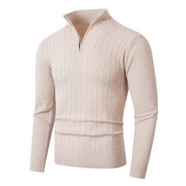 Maglione a trecce da uomo con zip a un quarto 6