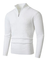 Maglione a trecce da uomo con zip a un quarto 9