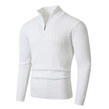 Maglione a trecce da uomo con zip a un quarto 9