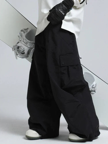 Pantaloni Cargo Larghi da Uomo con Vita Elastica 11