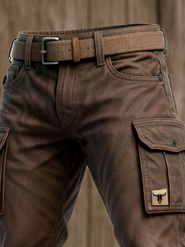 Pantaloni Cargo Utility da Uomo con Cintura 4