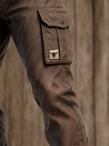 Pantaloni Cargo Utility da Uomo con Cintura 5