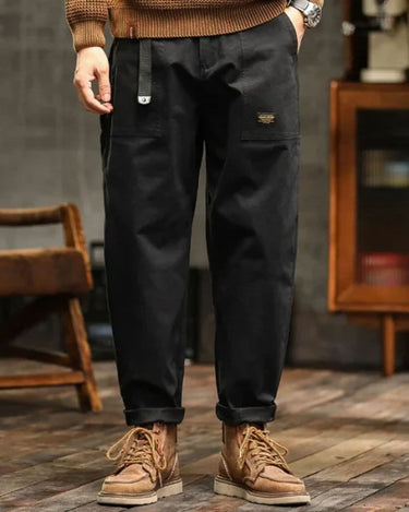 Pantaloni Cargo da Uomo con Tasche Applicate e Dettaglio Cintura 2