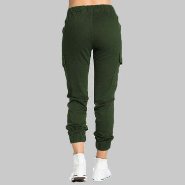 Pantaloni Jogger Cargo da Donna con Vita a Coulisse 10
