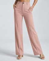 Pantaloni a gamba dritta a vita alta da donna 18