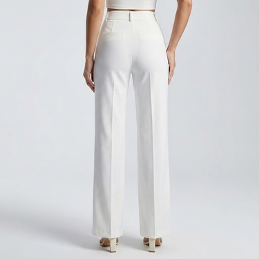 Pantaloni a gamba dritta a vita alta da donna 3