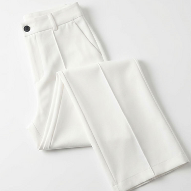 Pantaloni a gamba dritta a vita alta da donna 7