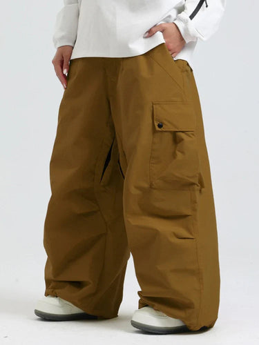Pantaloni cargo da uomo a gamba larga con vita regolabile 11