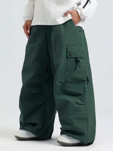 Pantaloni cargo da uomo a gamba larga con vita regolabile 13