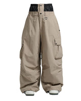 Pantaloni cargo da uomo a gamba larga con vita regolabile 4