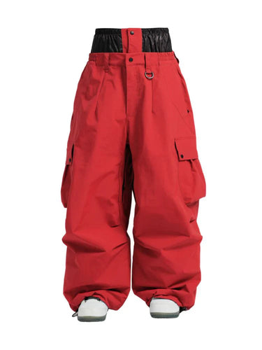 Pantaloni cargo da uomo a gamba larga con vita regolabile 6