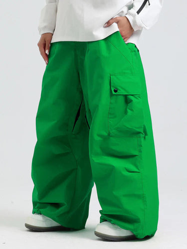 Pantaloni cargo da uomo a gamba larga con vita regolabile 8