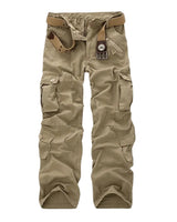 Pantaloni cargo da uomo con tasche a patta e cintura 1