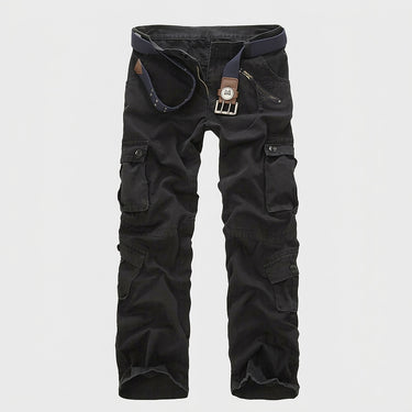 Pantaloni cargo da uomo con tasche a patta e cintura 2