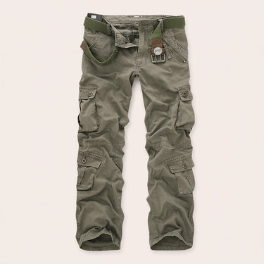 Pantaloni cargo da uomo con tasche a patta e cintura 5