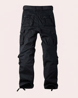 Pantaloni cargo da uomo con tasche a patta e cintura 8