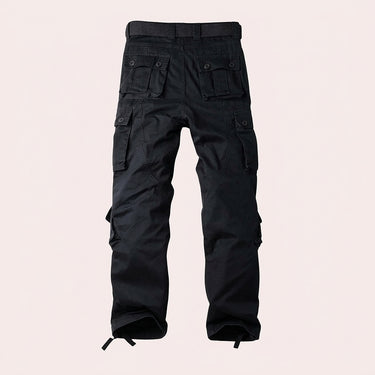 Pantaloni cargo da uomo con tasche a patta e cintura 8