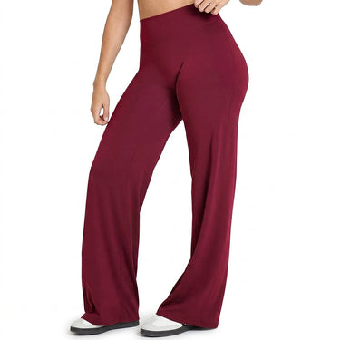 Pantaloni da Yoga a Gamba Larga a Vita Alta da Donna 1