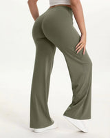 Pantaloni da Yoga a Gamba Larga a Vita Alta da Donna 10