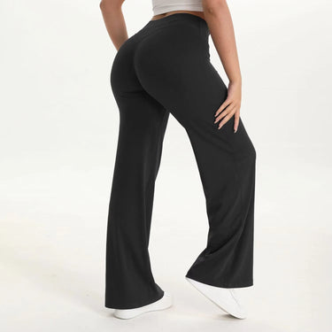 Pantaloni da Yoga a Gamba Larga a Vita Alta da Donna 12