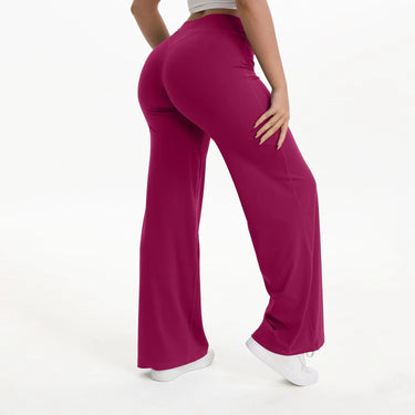 Pantaloni da Yoga a Gamba Larga a Vita Alta da Donna 15