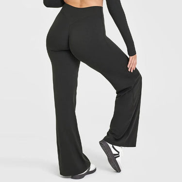 Pantaloni da Yoga a Gamba Larga a Vita Alta da Donna 5