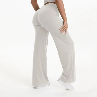 Pantaloni da Yoga a Gamba Larga a Vita Alta da Donna 7