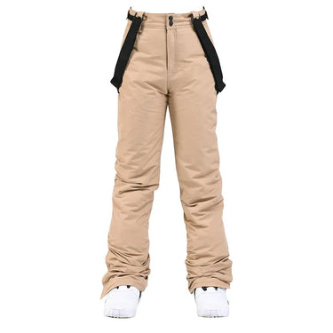 Pantaloni da sci da donna a gamba dritta con bretelle regolabili 10