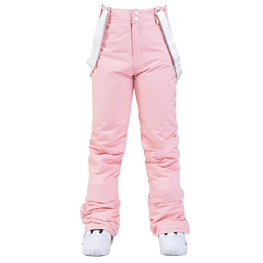 Pantaloni da sci da donna a gamba dritta con bretelle regolabili 5