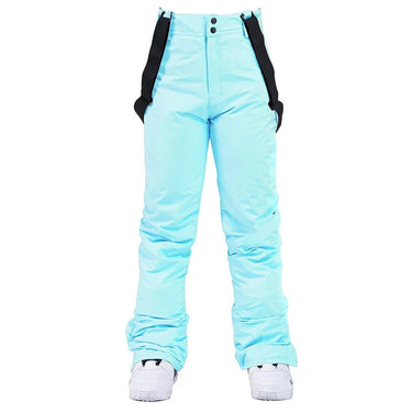 Pantaloni da sci da donna a gamba dritta con bretelle regolabili 8