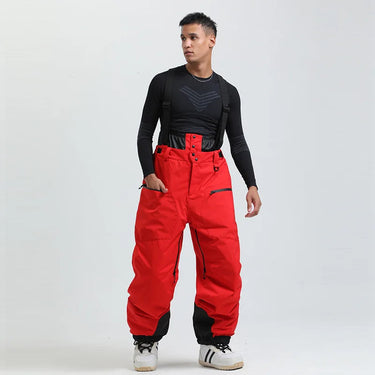 Pantaloni da sci da uomo con bretelle e chiusura a zip 13