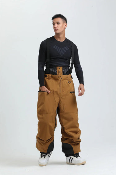 Pantaloni da sci da uomo con bretelle e chiusura a zip 7