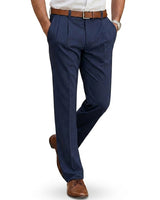 Pantaloni da uomo a gamba dritta con pieghe 1