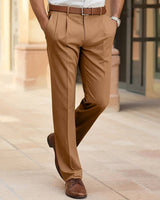 Pantaloni da uomo a gamba dritta con pieghe 3
