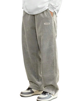 Pantaloni da uomo a gamba larga in velluto a coste con vita elastica 1