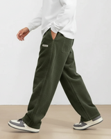 Pantaloni da uomo a gamba larga in velluto a coste con vita elastica 3