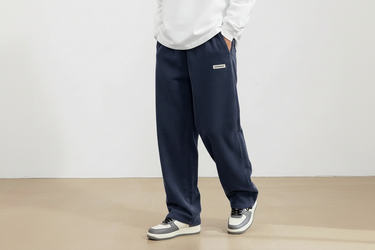 Pantaloni da uomo a gamba larga in velluto a coste con vita elastica 5