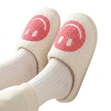 Pantofole Pelose da Donna con Faccina Smiley 1