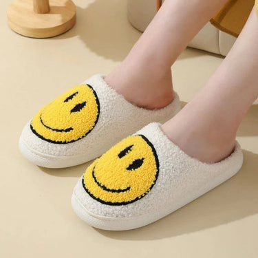 Pantofole Pelose da Donna con Faccina Smiley 7